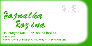 hajnalka rozina business card
